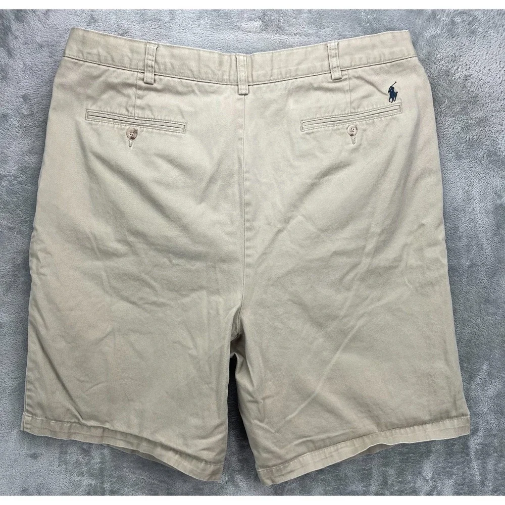 Polo Ralph‎ Lauren Men's Tyler Shorts 40 Beige Pleated Casual